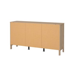 Komoda z szufladami i drzwiami jackson hickory 151 cm Madrid – elegancki design, funkcjonalność, naturalne drewno