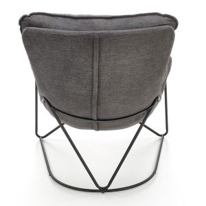 Fotel wypoczynkowy tapicerowany szary Volker – komfort, nowoczesny design, elegancki kolor