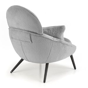 Fotel wypoczynkowy tapicerowany szary Merry – nowoczesny design, wygodny, uniwersalny kolor, idealny do salonu