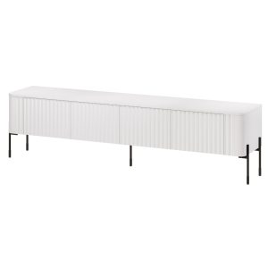 Szafka RTV biała mat 190 cm Aria – elegancki design, funkcjonalność, nowoczesny styl