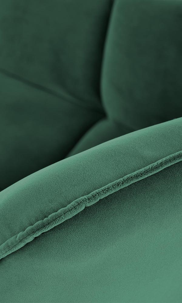 Fotel wypoczynkowy velvet zielony Belton – elegancki styl, komfort, materiał velour