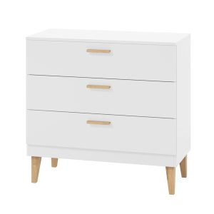 Elegancka biała komoda z szufladami 100 cm – Idealna do każdego wnętrza