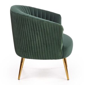 Fotel wypoczynkowy tapicerowany zielony Crown – elegancki design, wygoda, materiał wysokiej jakości