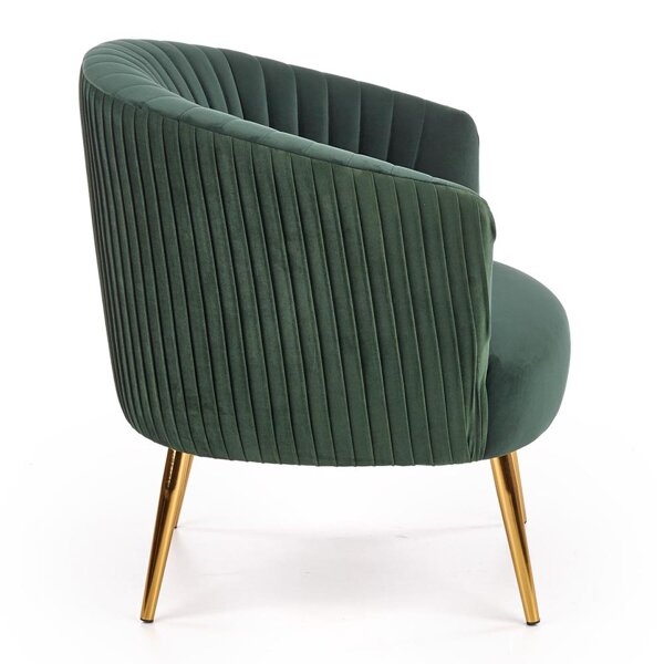 Fotel wypoczynkowy tapicerowany zielony Crown – elegancki design, wygoda, materiał wysokiej jakości