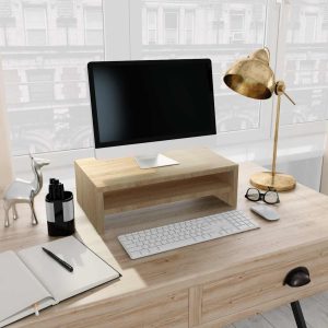 vidaXL Podstawka pod monitor, dąb sonom, 42x24x13 cm