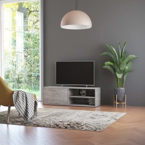 vidaXL Szafka pod telewizor, szarość betonu, 120x34x37 cm