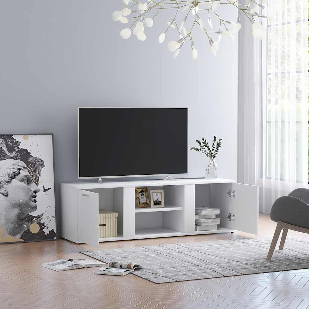 vidaXL Szafka pod TV, biała, 120x34x37 cm, materiał drewnopochodny