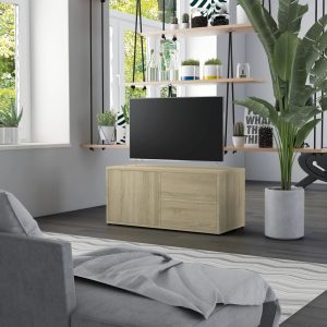 vidaXL Szafka pod telewizor, dąb sonoma, 80x34x36 cm