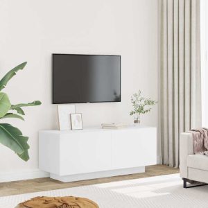 vidaXL Szafka pod TV, biała, 100x35x40 cm, materiał drewnopochodny