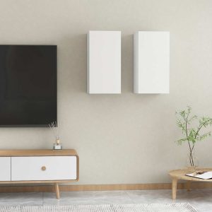 vidaXL Szafki pod TV, 2 szt., białe, 30,5x30x60 cm