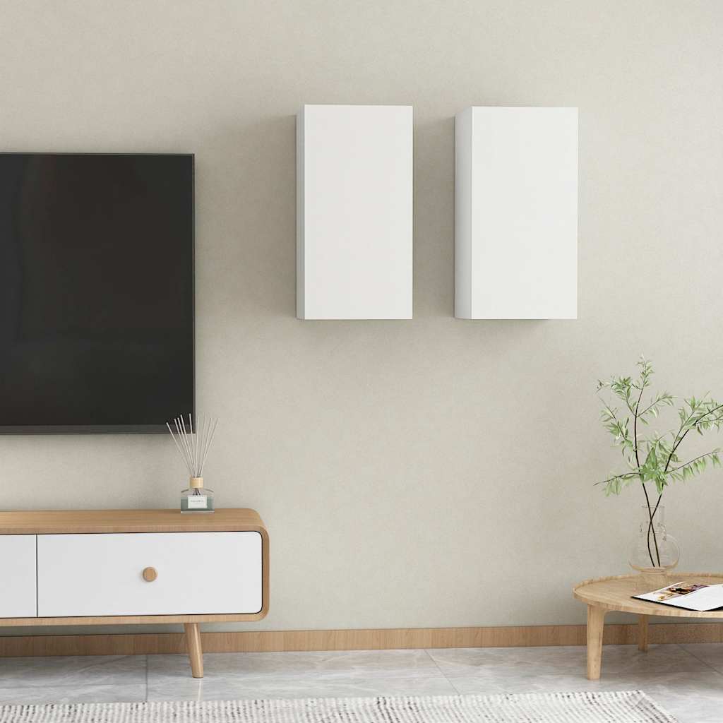 vidaXL Szafki pod TV, 2 szt., białe, 30,5x30x60 cm