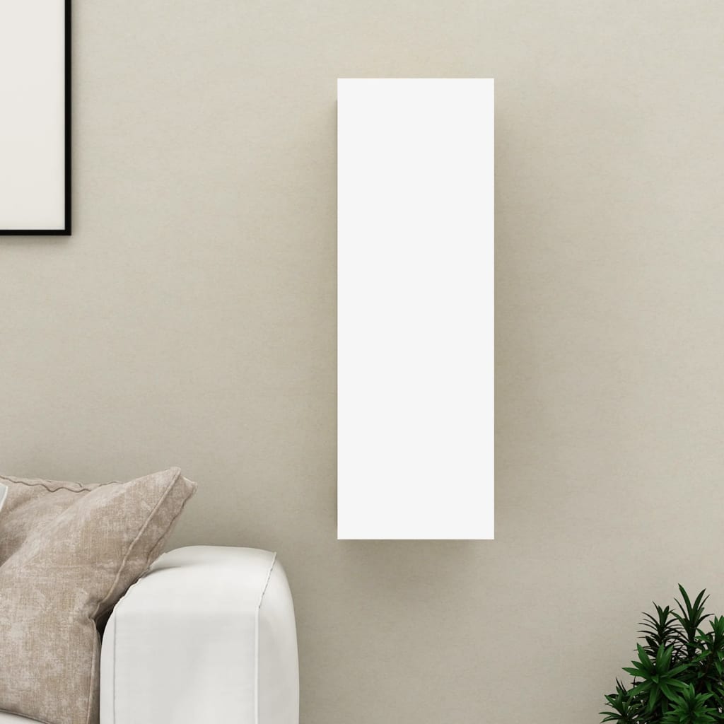 vidaXL Szafka TV, biała, 30,5x30x90 cm, materiał drewnopochodny