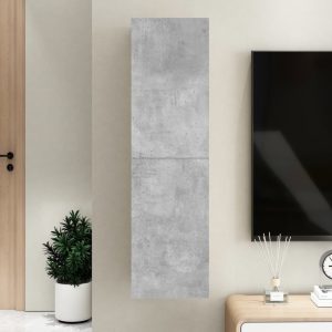 vidaXL Szafka telewizyjna, szarość betonu, 30,5x30x110 cm