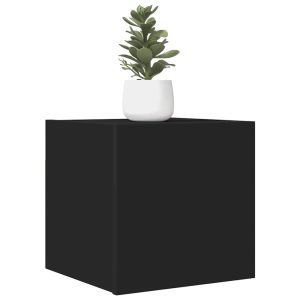 vidaXL Wiszące szafki telewizyjne, 2 szt., czarne, 30,5x30x30 cm