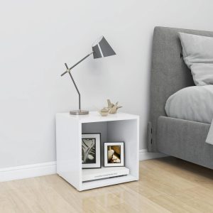 vidaXL Szafka pod telewizor, biała 37x35x37 cm materiał drewnopochodny