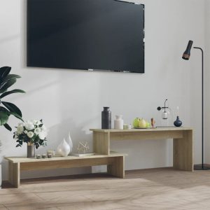 vidaXL Szafka pod TV, dąb sonoma 180x30x43 cm, materiał drewnopochodny