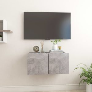 vidaXL Szafki wiszące pod TV, szarość betonu, 60x30x30 cm