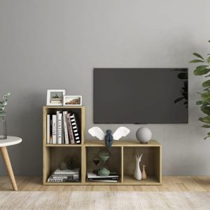 vidaXL Szafki TV, 2 szt., dąb sonoma, 72x35x36,5 cm, płyta wiórowa