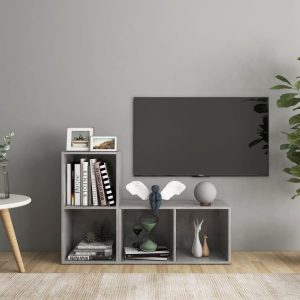 vidaXL Szafki TV, 2 szt., szarość betonu, 72x35x36,5 cm, płyta wiórowa