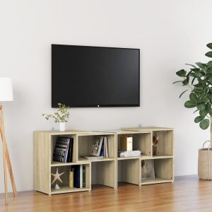 vidaXL Szafka pod telewizor, dąb sonoma, 104x30x52 cm