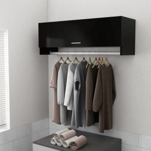 vidaXL Szafka, czarna, 100×32,5×35 cm, materiał drewnopochodny