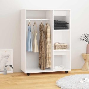vidaXL Szafka, biała, 80x40x110 cm, materiał drewnopochodny