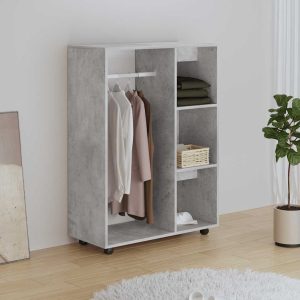 vidaXL Szafka, szarość betonu, 80x40x110 cm, materiał drewnopochodny