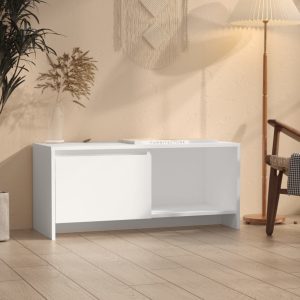 vidaXL Szafka pod TV, biała, 90x35x40 cm, materiał drewnopochodny