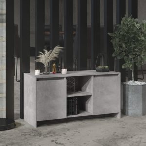 vidaXL Szafka pod TV, szarość betonu, 102×37,5×52,5 cm