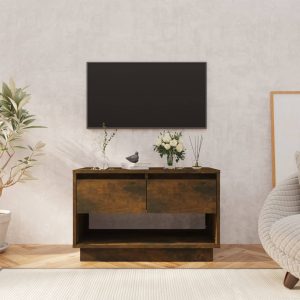 vidaXL Szafka pod TV, przydymiony dąb, 70x41x44 cm