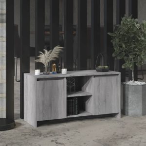 vidaXL Szafka pod TV, szary dąb sonoma, 102×37,5×52,5 cm