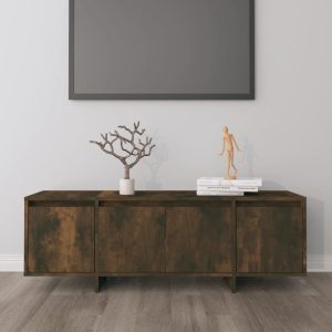 vidaXL Szafka pod telewizor, przydymiony dąb, 120x30x40,5 cm