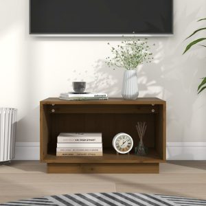 vidaXL Szafka pod telewizor, miodowy brąz, 60x35x35 cm, drewno sosnowe