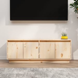 vidaXL Szafka pod telewizor, 110x34x40 cm, lite drewno sosnowe