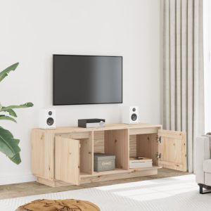vidaXL Szafka pod telewizor, 110,5x35x44 cm, lite drewno sosnowe