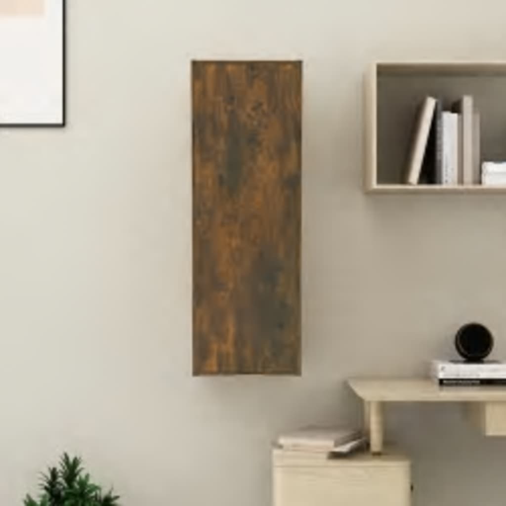 vidaXL Szafka pod telewizor, przydymiony dąb, 30,5x30x90 cm