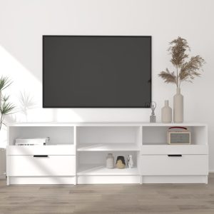 vidaXL Szafka pod TV, biała, 150×33,5×45 cm, materiał drewnopochodny