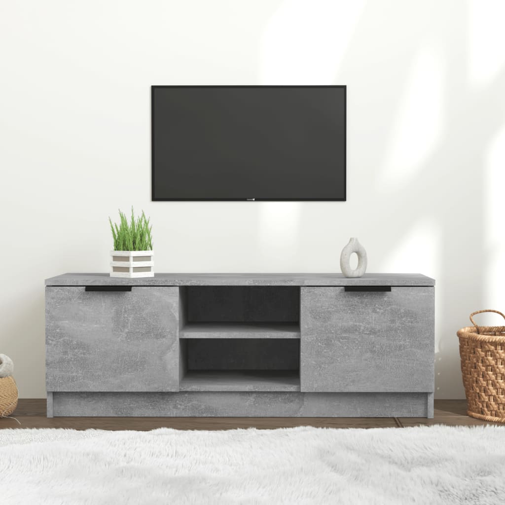 vidaXL Szafka pod telewizor, szarość betonu, 102x35x36,5 cm