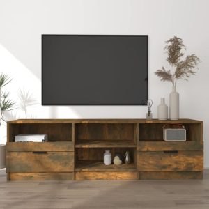 vidaXL Szafka pod telewizor, przydymiony dąb, 150×33,5×45 cm