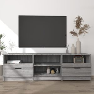 vidaXL Szafka pod telewizor, szary dąb sonoma, 150×33,5×45 cm