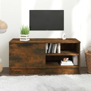 vidaXL Szafka pod telewizor, przydymiony dąb, 80x35x36,5 cm
