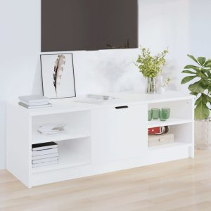vidaXL Szafka pod TV, biała, 102×35,5×36,5 cm, materiał drewnopochodny