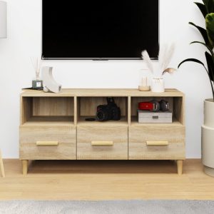 vidaXL Szafka pod telewizor, dąb sonoma, 102x36x50 cm