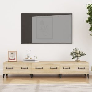 vidaXL Szafka pod TV, dąb sonoma, 150×34,5×30 cm