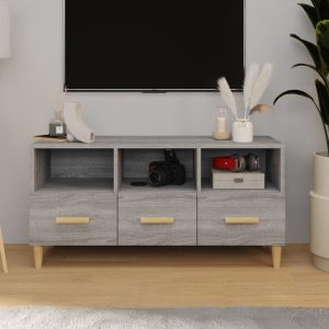 vidaXL Szafka pod telewizor, szary dąb sonoma, 102x36x50 cm