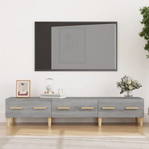 vidaXL Szafka pod telewizor, szary dąb sonoma, 150×34,5×30 cm