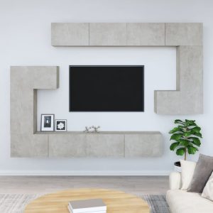 vidaXL Wisząca szafka TV, szarość betonu, materiał drewnopochodny