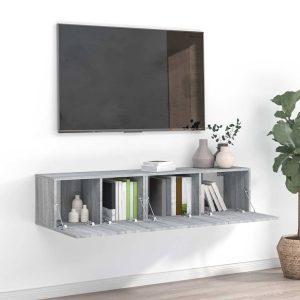 vidaXL Zestaw 2 szafek pod TV, szary dąb sonoma