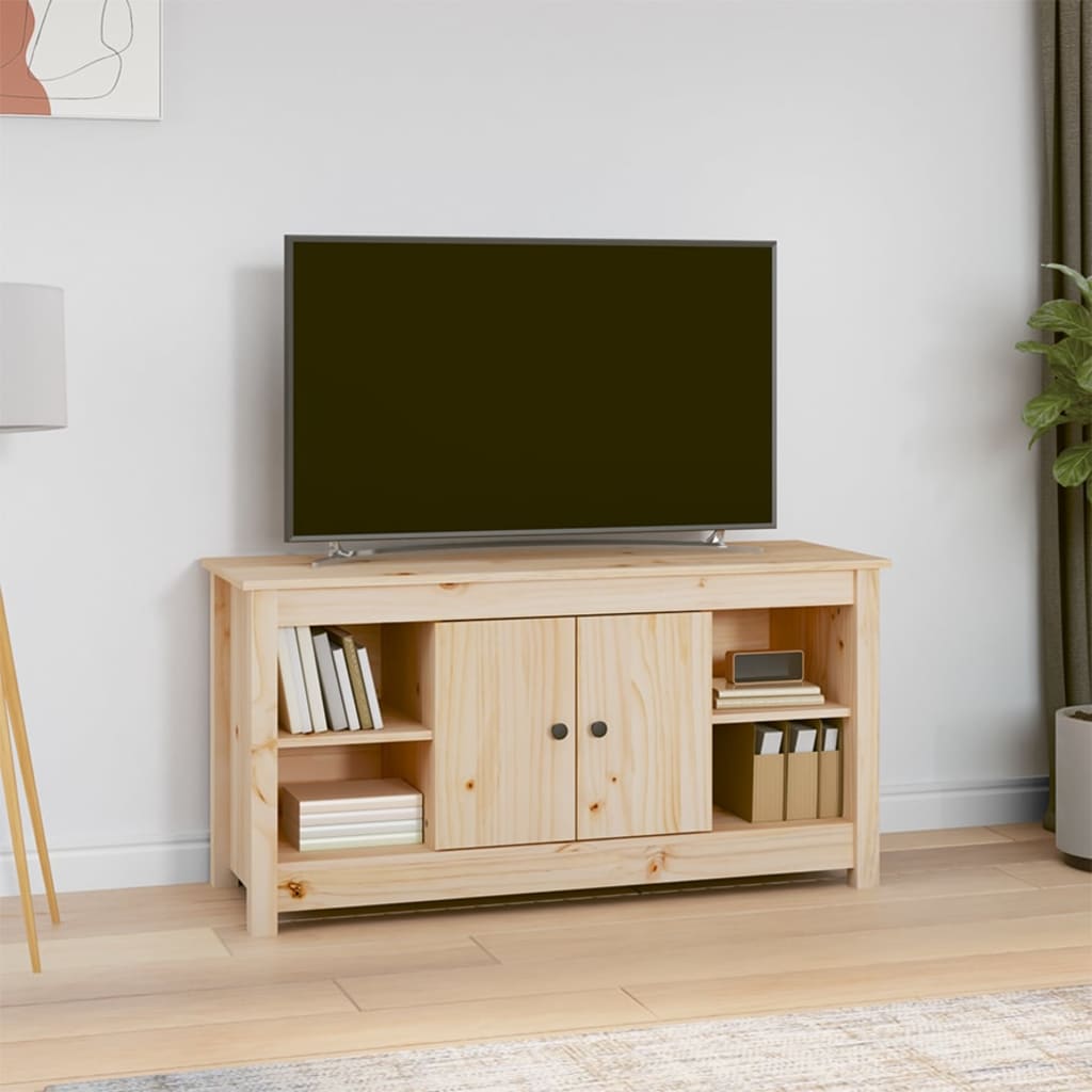 vidaXL Szafka pod telewizor, 103×36,5×52 cm, lite drewno sosnowe