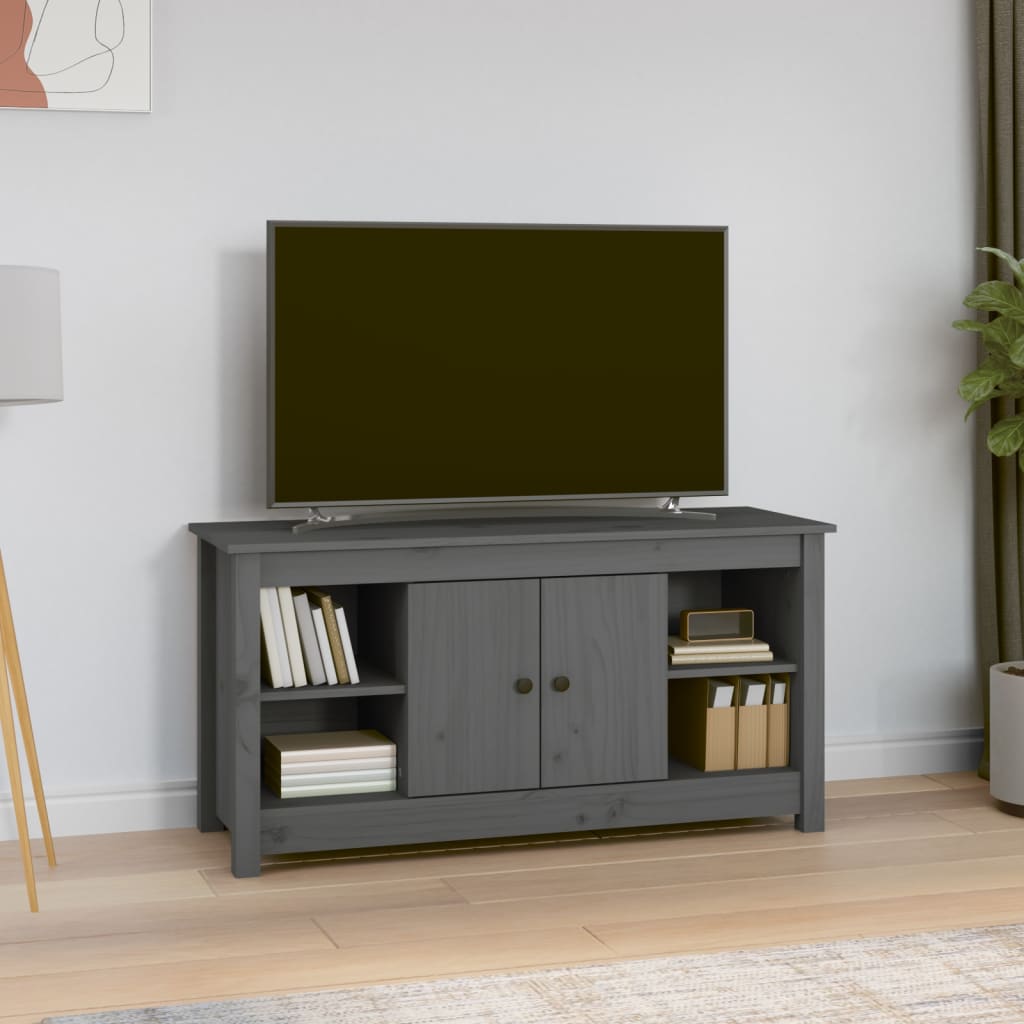 vidaXL Szafka pod telewizor, szara, 103×36,5×52 cm, drewno sosnowe